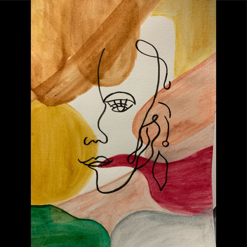 Abstract watercolor artwork